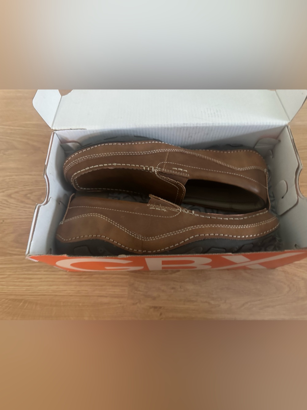 GBX Men's Tan Slip-On Moccasin Loafers